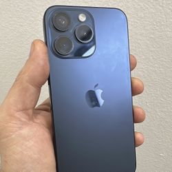FIRM PRICE - iPhone 15 Pro Max 256gb Blue Titanium for T-Mobile, Metro PCS, Simple Mobile, Mint Mobile or Lyca Mobile