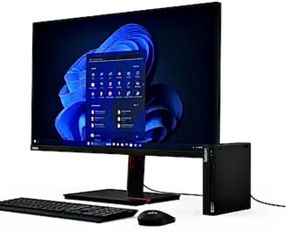 Lenovo ThinkCentre M70q Gen 2 | i9-10900T Processor | 32 GB DDR4-3200 |  1TB NVMe | Windows 11 Pro | TIO27 WQHD LED 1440p Monitor + Keyboard & Mouse