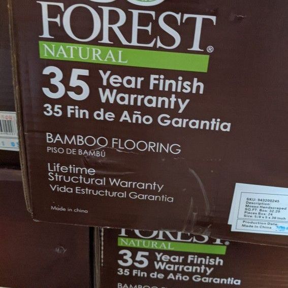 Bamboo Flooring Unopened Boxes