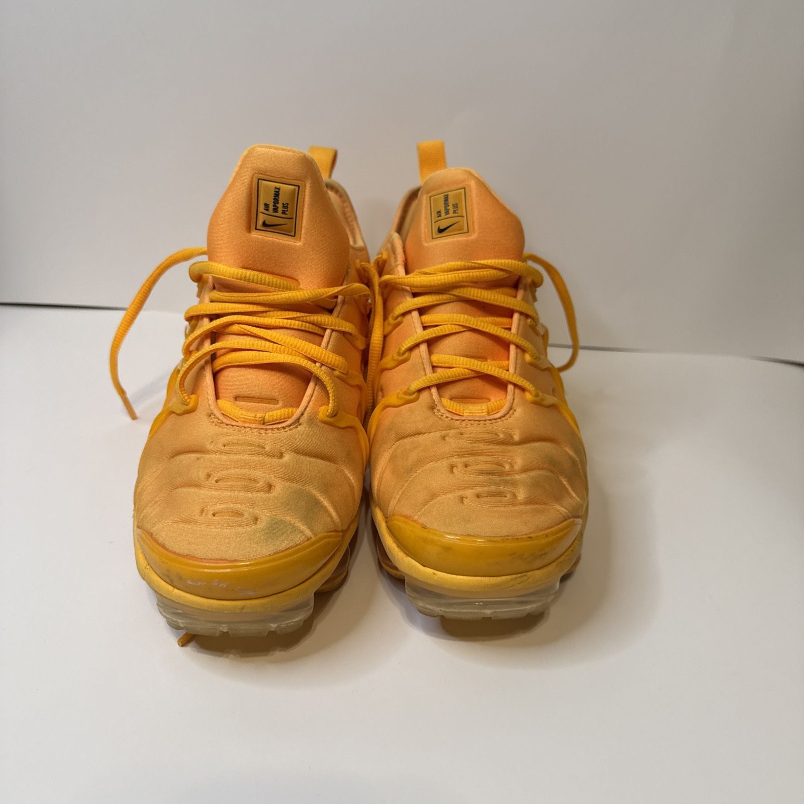 Nike Air Vapormax Plus Orange - Womens Size 8.5 CW7011-800 NO Box W Stain Used