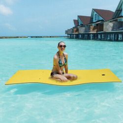  3-Layer Tear-Resistant Foam Floating Pad Island Water Sports Relaxing