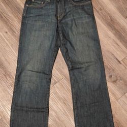 Sonoma Life + Style Men's Boot Cut Jeans 32x32 Dark Wash 100% Cotton