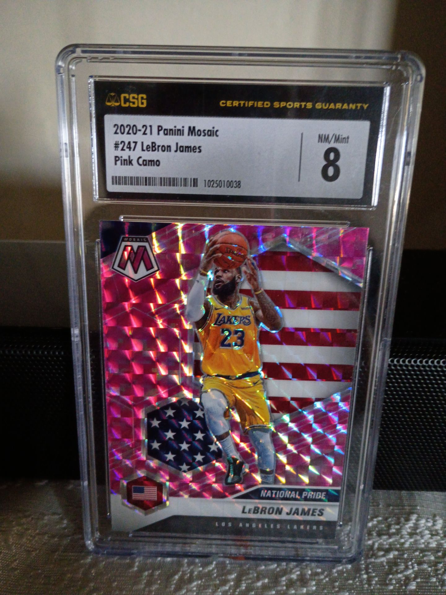 LeBron James Pink cammo panini