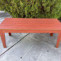 Rust Red Wooden Console/Sofa/Coffee Table