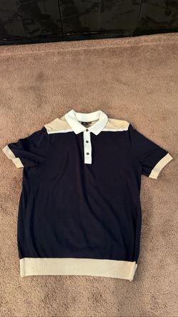 Hugo Boss Color Block Polo Navy Beige L