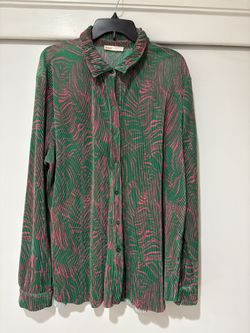 Women Green and Pink Patterned Blouse.  Brand: Intempo