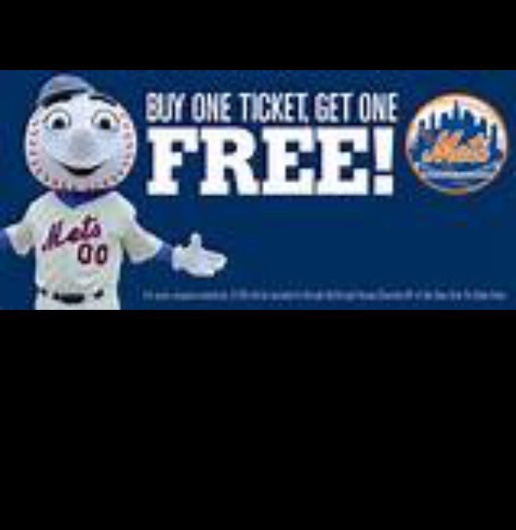 Mets ticket buy one get one Free