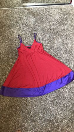 Express flare dress red and purple. Size XS