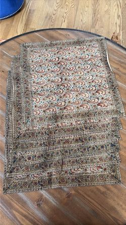 Paisley Floral Fabric Placemats Set