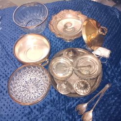 19 PIECES OF SILVER/SILVER PLATED??