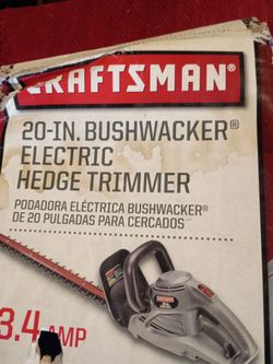 0 ln. Bushwhacker. Electric. Hedge. Trimmer. New