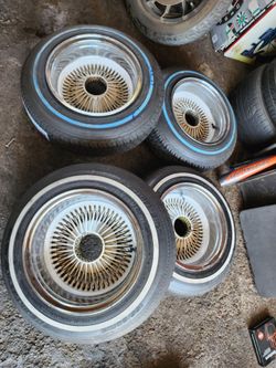Yes Still Available $400 china wire wheels 2 new tires