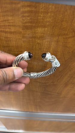 David Yurman Bracelet with Dark Stone Ends
