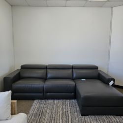 3-pc Leather Sectional  - Nevio 