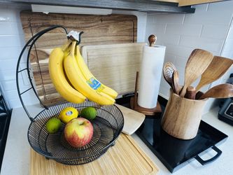 Cutting boards, mixing bowls, strainers, etc