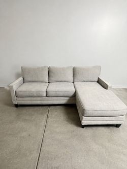 Gray Fabric Sectional Sofa with Chaise