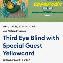 Great Deal On Great Seats For Third Eye Blind!