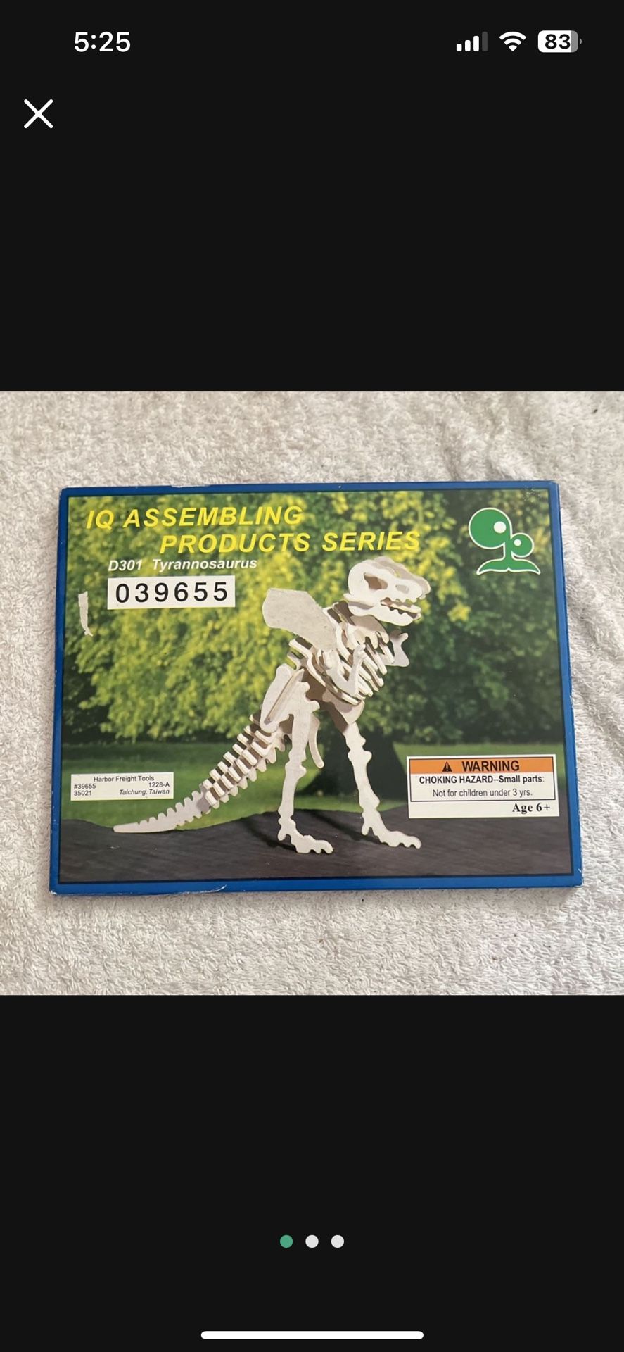 Puzzle Tyrannosaurus Rex Wooden 3D Jigsaw Puzzle New