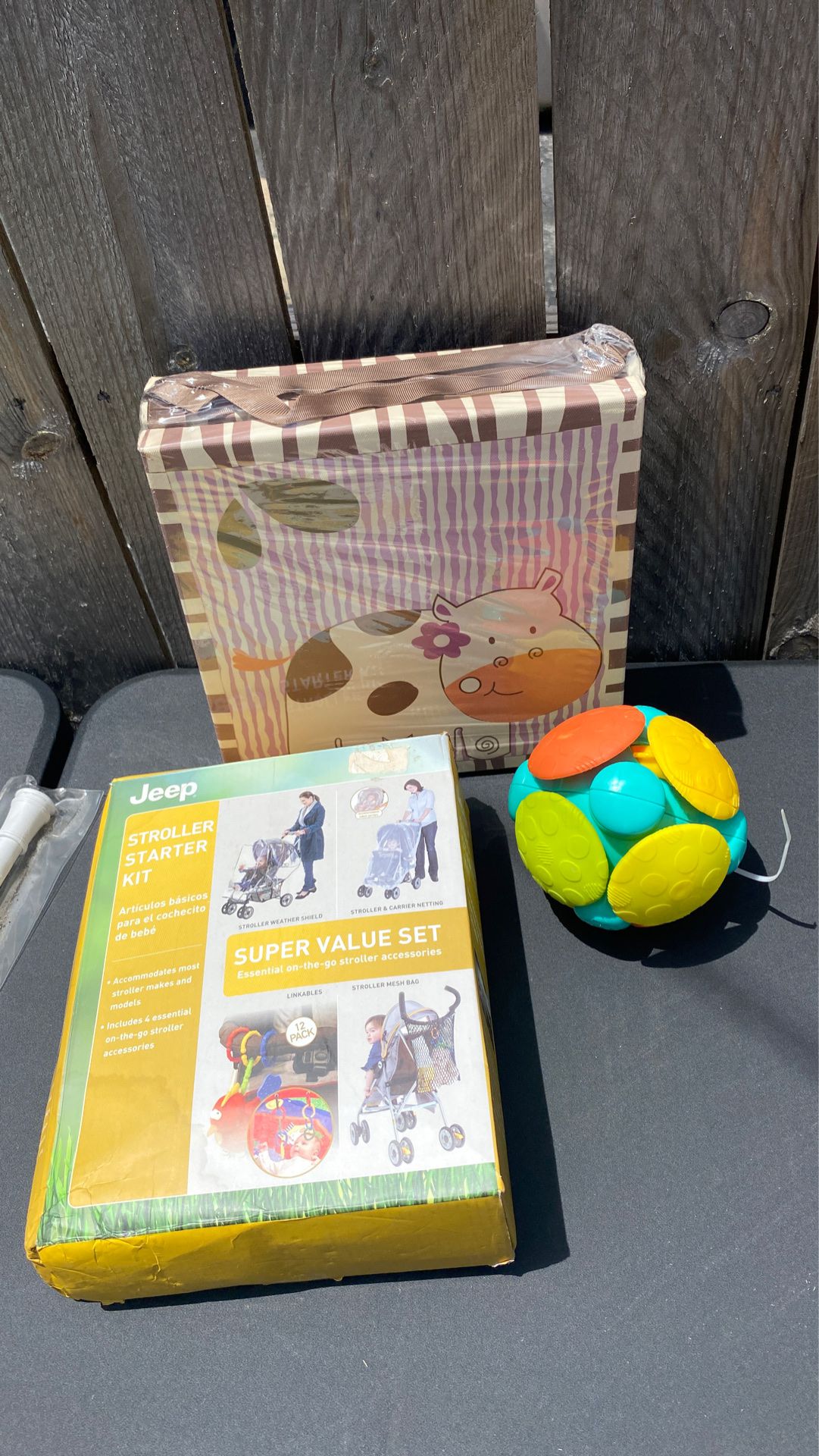 Canvas, bounce ball , stroller kit