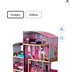 KidKraft Shimmer Mansion Wooden Dollhouse  Barbie play House 