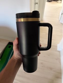 Personalized Stanley 40oz Tumbler (Black to Gold) - Anything You Want
