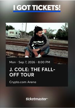 J Cole Fall Off Tour Tickets (2)