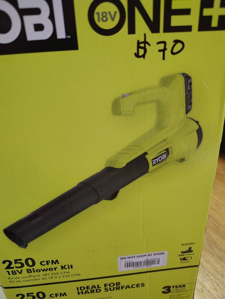 Ryobi 18v Blower With Battery And Charger