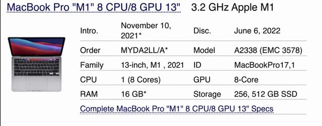 Macbook pro 2021 M1