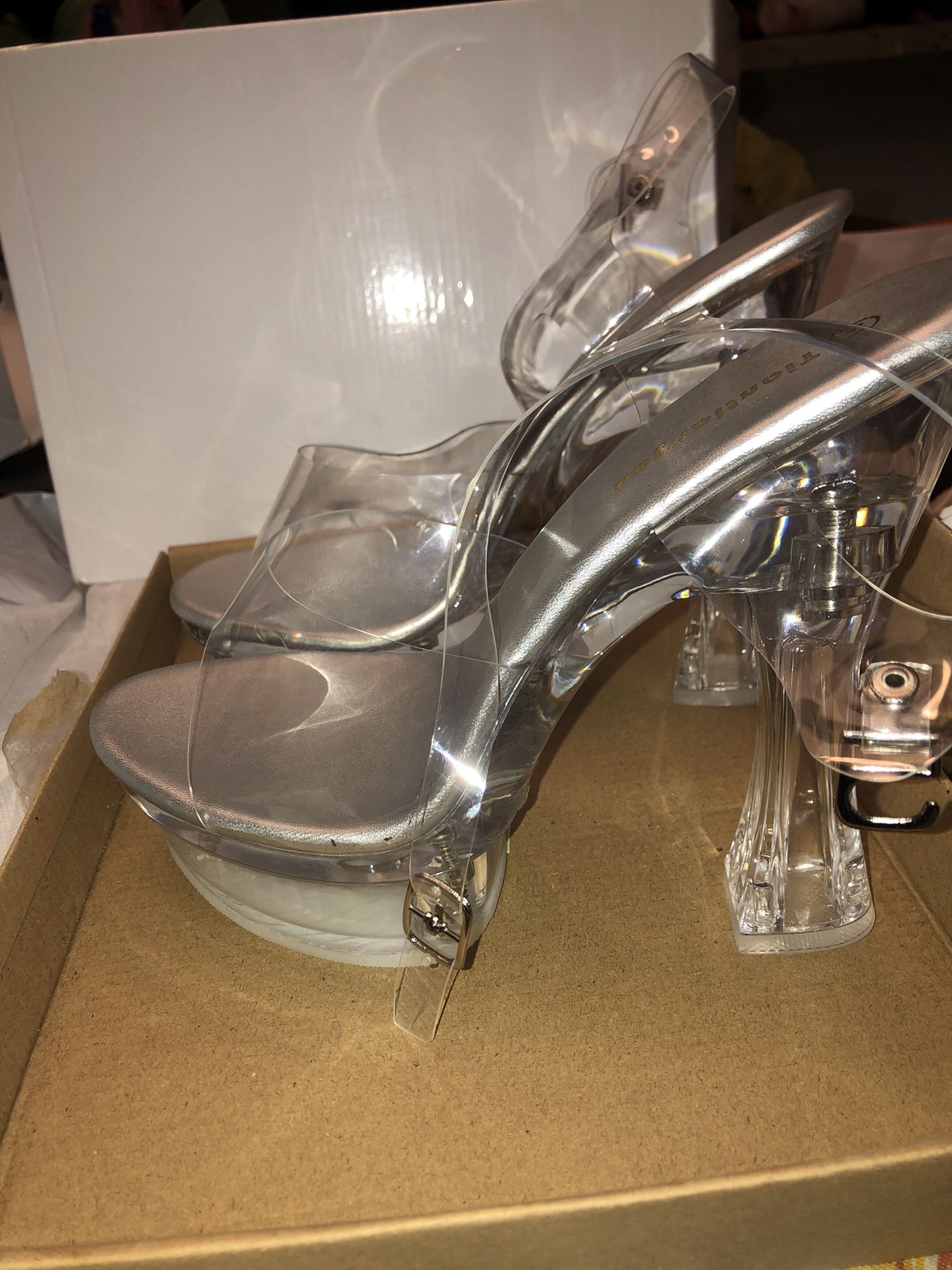 Size 7 Clear Heels