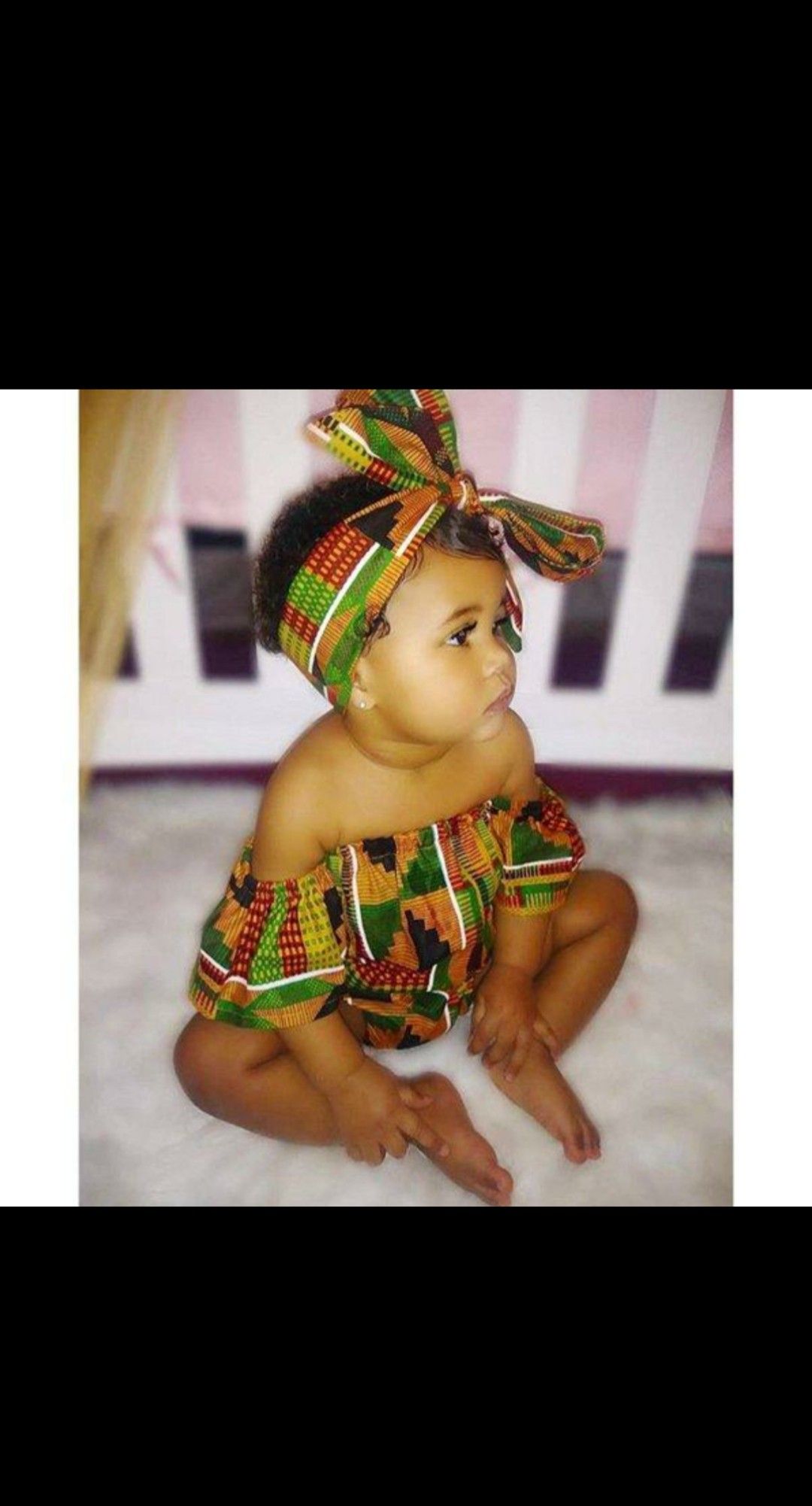 Baby Girl African Print Romper