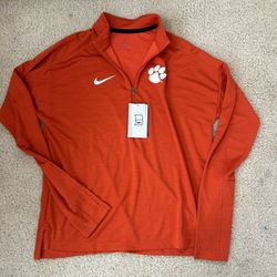 Nike Orange Clemson Tigers Performance Quarter-Zip Pullover