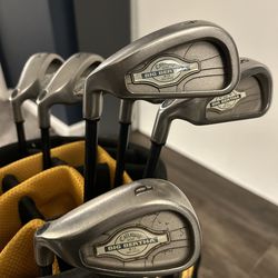 Left handed golf set - Callaway Big Bertha X-12 Iron Set + Big Bertha 5-Wood + Stand Bag + balls and tees  7-club iron set (4–9, P)