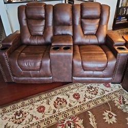 Faux Leather Loveseat Recliner