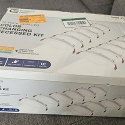 Commercial Electric

Pro Value Series LED 4 in Round Adj Color Temp Canless Recessed Light for Kitchen Bath Living rooms, Wht 12-Pk