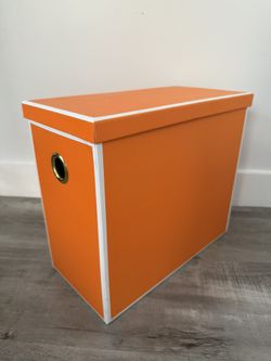 Target Orange & Pink File Storage Box