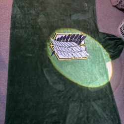 Attack on Titan Survey Corps Hooded Cloak Blanket – Microfiber, Like New