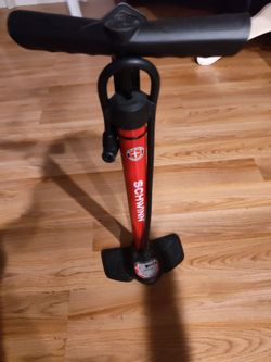 Red Schwinn Bike Air Tire Pumper