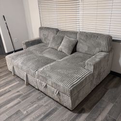 Modern 2-Piece Grey Couch 