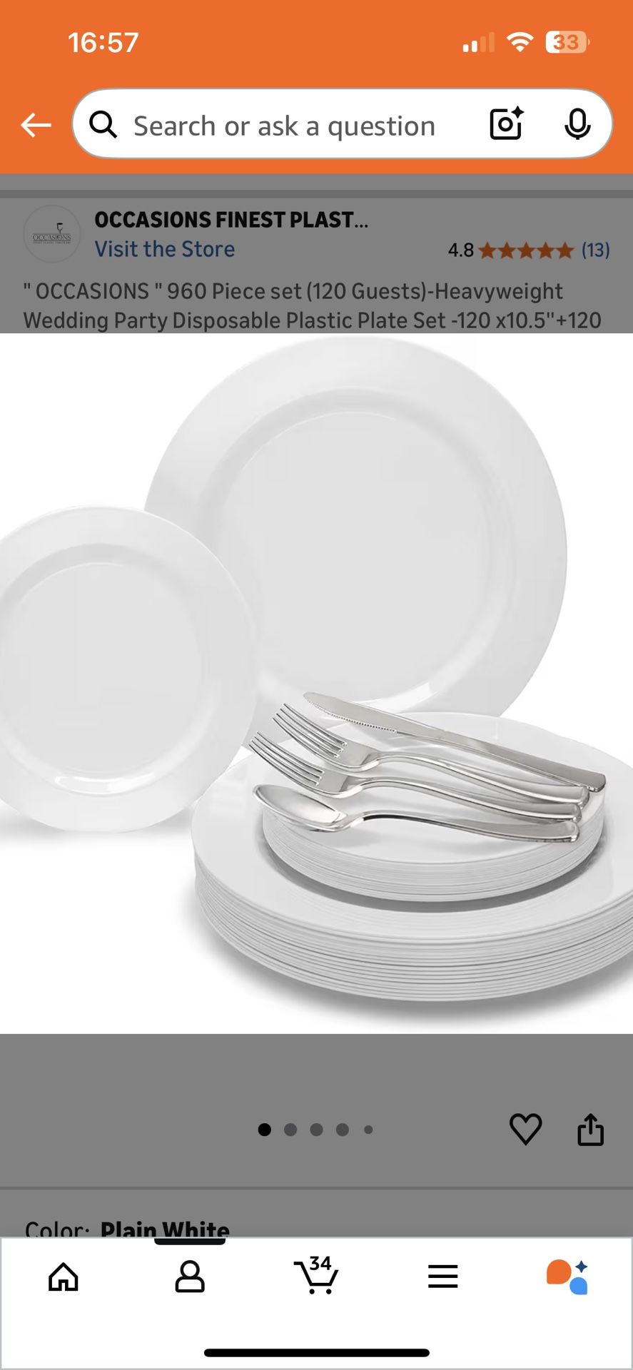 New Wedding / Party Plates / Cutlery/ Tumblers
