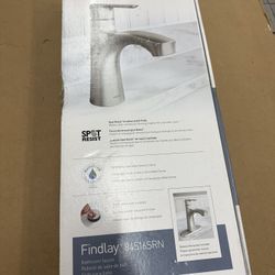 Findlay Single-Handle Single-Hole Bathroom Faucet in Spot Resist Brushed Nickel