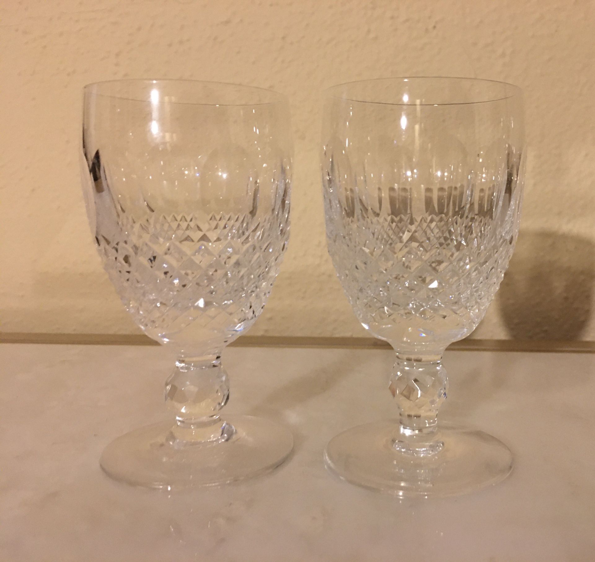 2 Waterford Crystal Colleen Water Goblets