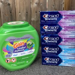 gain & crest toothpaste 