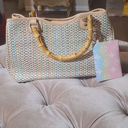 Pastel Relic 90s Purse with LV upcycle keychain 