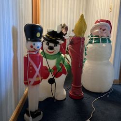 Four Christmas Blow Molds. For all Four