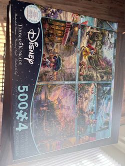 Thomas Kinkade Disney 500x4 Jigsaw Puzzle Set