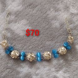 925 Sterling Silver Women's Bracelets/Brasaletes De Plata 925 Para Dama