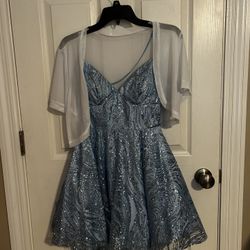 Blue Sequin Dress