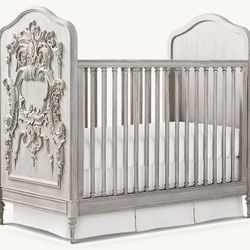 RH French Carved Crib - Basically New 