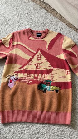 Cartoon Network hot topic Courage the Cowardly Dog Knit Sweater