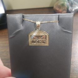 Gold Necklace Jesus Last Supper